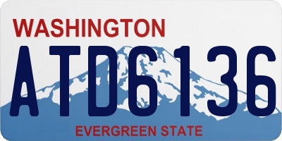 WA license plate ATD6136