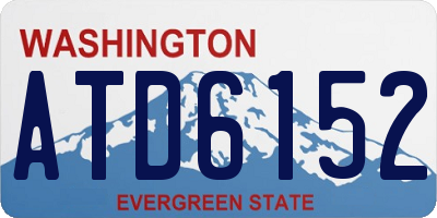 WA license plate ATD6152