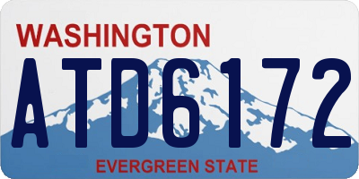 WA license plate ATD6172