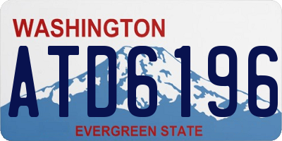WA license plate ATD6196
