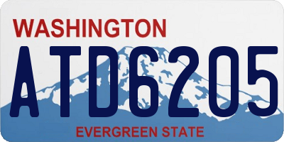 WA license plate ATD6205