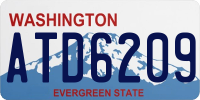 WA license plate ATD6209