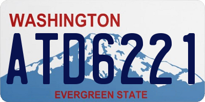 WA license plate ATD6221