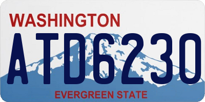 WA license plate ATD6230