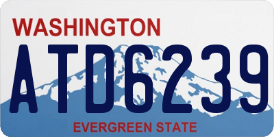 WA license plate ATD6239
