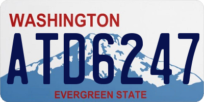 WA license plate ATD6247