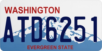 WA license plate ATD6251