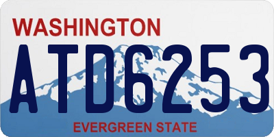 WA license plate ATD6253