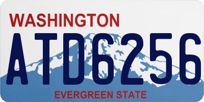 WA license plate ATD6256