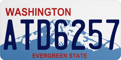 WA license plate ATD6257
