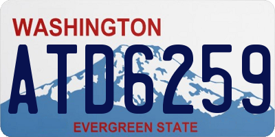 WA license plate ATD6259