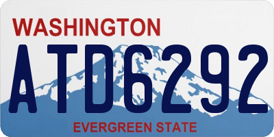 WA license plate ATD6292
