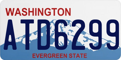 WA license plate ATD6299