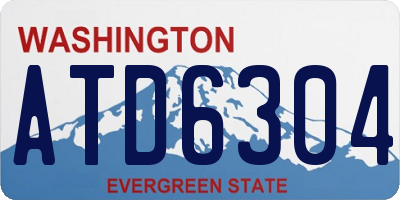 WA license plate ATD6304