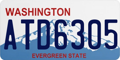 WA license plate ATD6305