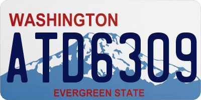 WA license plate ATD6309