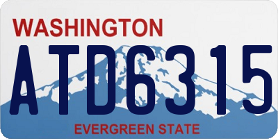 WA license plate ATD6315