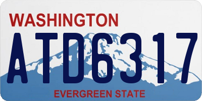 WA license plate ATD6317