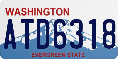 WA license plate ATD6318