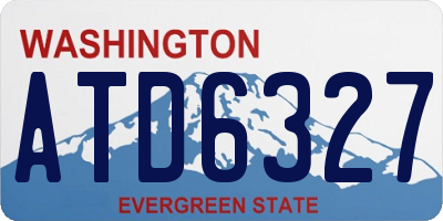 WA license plate ATD6327