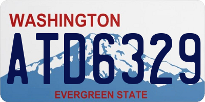 WA license plate ATD6329