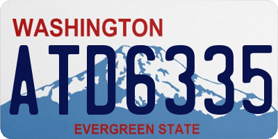 WA license plate ATD6335
