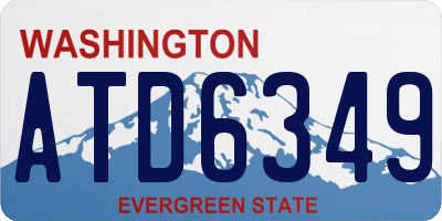 WA license plate ATD6349