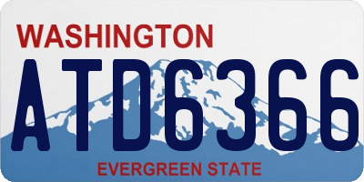 WA license plate ATD6366