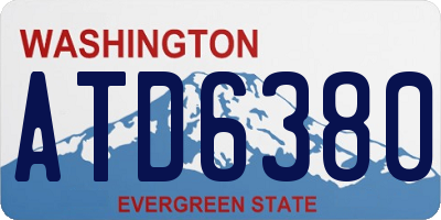 WA license plate ATD6380