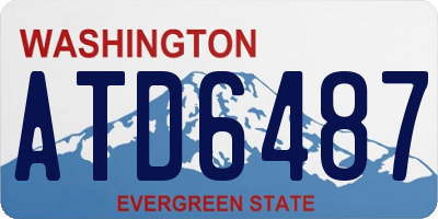 WA license plate ATD6487