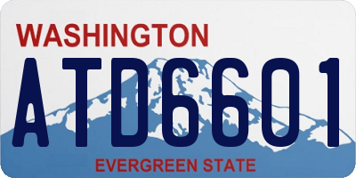 WA license plate ATD6601