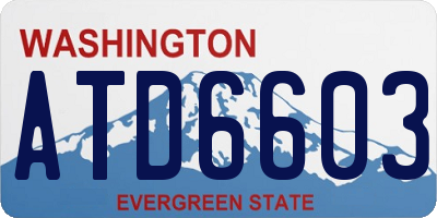 WA license plate ATD6603