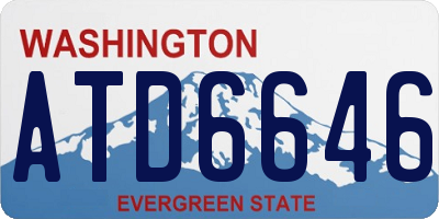 WA license plate ATD6646