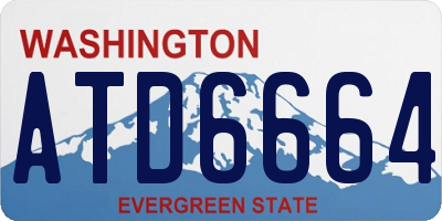 WA license plate ATD6664