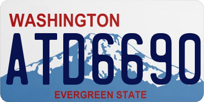 WA license plate ATD6690