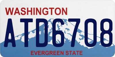 WA license plate ATD6708