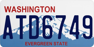 WA license plate ATD6749