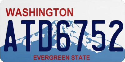 WA license plate ATD6752