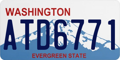 WA license plate ATD6771