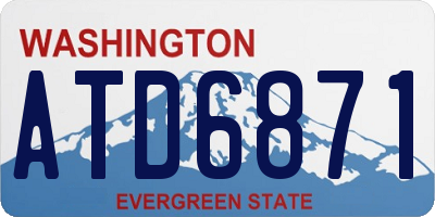 WA license plate ATD6871