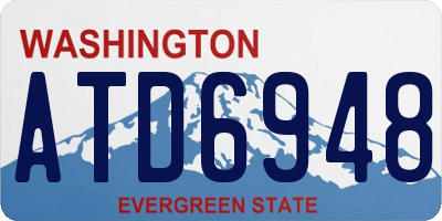 WA license plate ATD6948