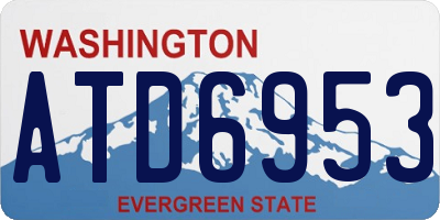 WA license plate ATD6953
