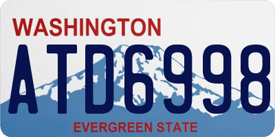 WA license plate ATD6998