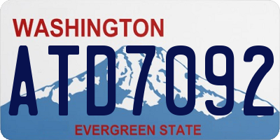 WA license plate ATD7092