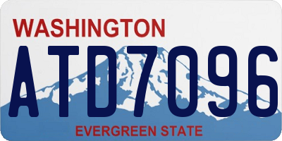 WA license plate ATD7096