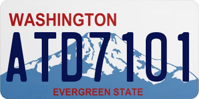 WA license plate ATD7101