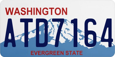 WA license plate ATD7164