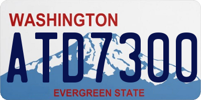 WA license plate ATD7300