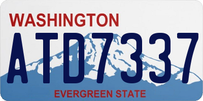 WA license plate ATD7337