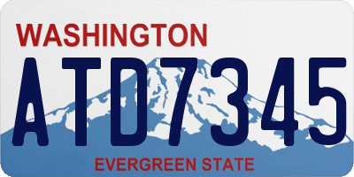 WA license plate ATD7345